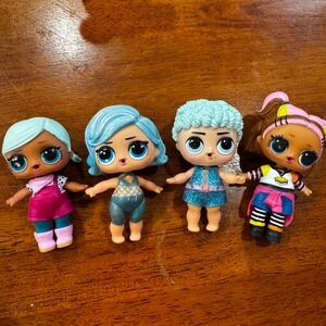 LOL Surprise Doll Lot 4 MGA Haribo Konfekt Blue Glitter Hair Figures 2018 2019
